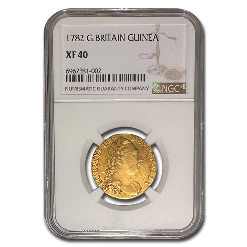 1782 Great Britain Gold Guinea George III XF-40 NGC