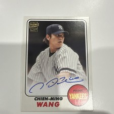 Topps 2024 Archives 1968 Fan Favorite Chien-Ming Wang NY Yankees Auto 68FF-CW