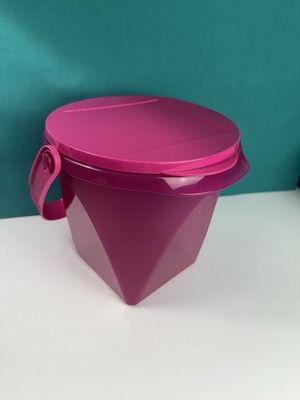 Tupperware Bucket Jug Container With Handle 12.5 cup / 5L On The Go Pink