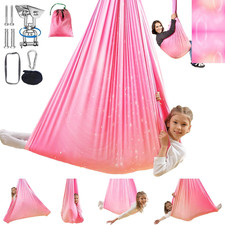 Sensory Swing for Kids Indoor  Outdoor Double Layer Therapy Cuddle Hammock Chai