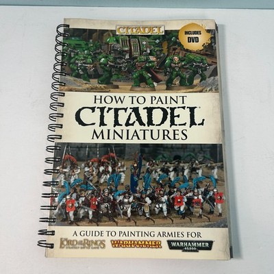 How to Paint Citadel Miniatures Spiral Book w DVD Warhammer 40k LotR Stand Up