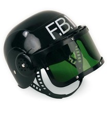 Fasching Kostüm FBI-Helm 58 cm Polizeihelm Einsatzhelm Schutzhelm
