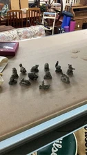Franklin Mint Pewter Animal Figurines Lot 12 Woodland Jane Lunger b3 bv