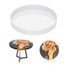 Extra Large Resin Table Mold, 12 Inch Round Silicone Epoxy Resin Molds for River