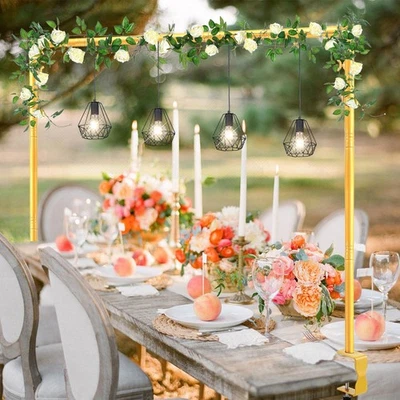 ANTIZZ Over The Table Rod Stand with Clamps Adjustable 31"-110'' Length 31"-64" Heig...