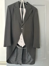 Morning Suit Moss Bros 4 Piece Suit Size 40” Jacket Trousers 32”