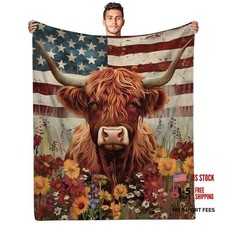 Highland Cow Blanket, Highland Cow Gifts for Women Girls, American 50"x40"