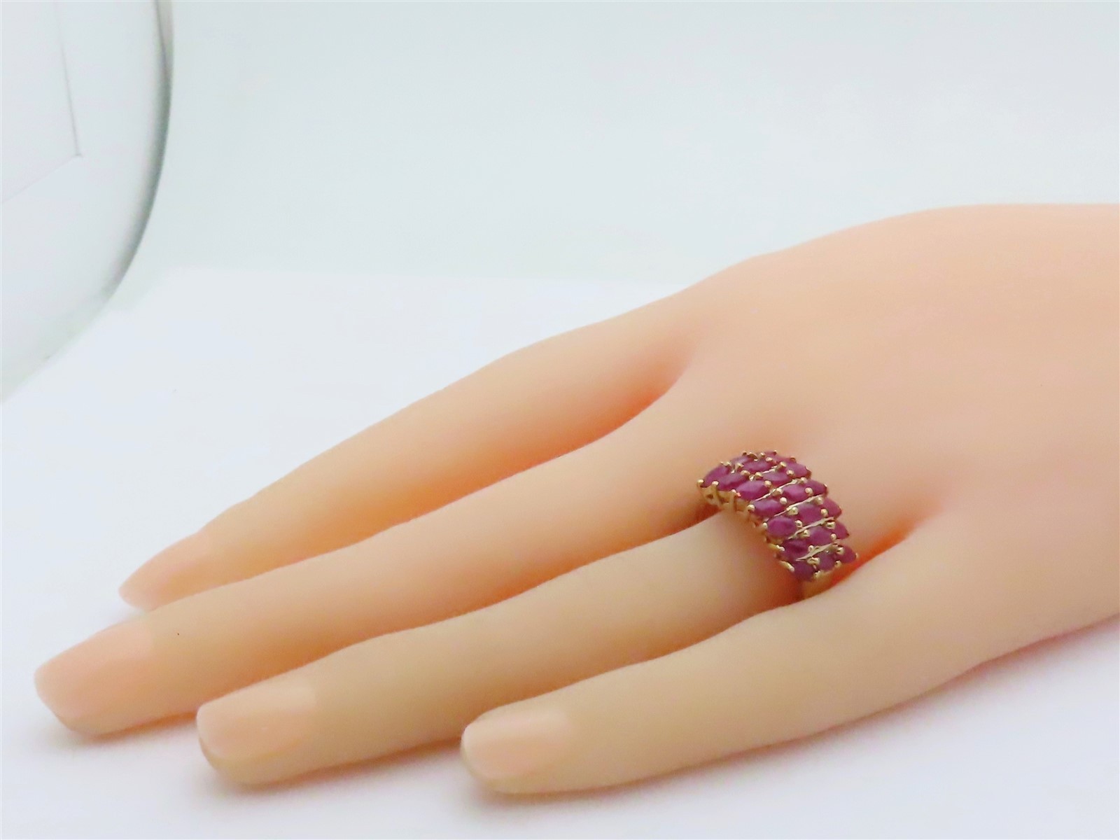 Vintage Natural Ruby Rings Solid Gold Jewelry Rub… - image 10