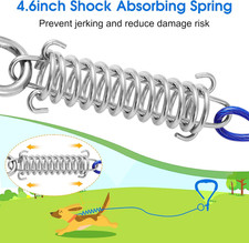 Dog Tie Out Cable and Stake,20ft Outside Dog Run Cable Leash Chain with Shock...