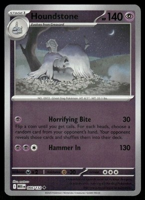 Houndstone - Reverse Holo Uncommon - 066/132 - NM