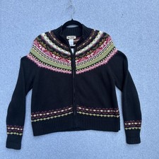 Vintage Tiara Petites Sweater Womens Petite Large Nordic Full Zip Fair Isle Y2K