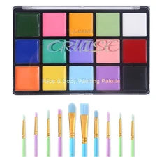 UCANBE Macaron Face Body Paint Set, 15 Colors Painting Palette Makeup Kit + ...