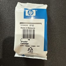 HP 60 Tri-Color Ink Cartridge Printer Ink 165 Pages CC643WN 140 Pack of 1