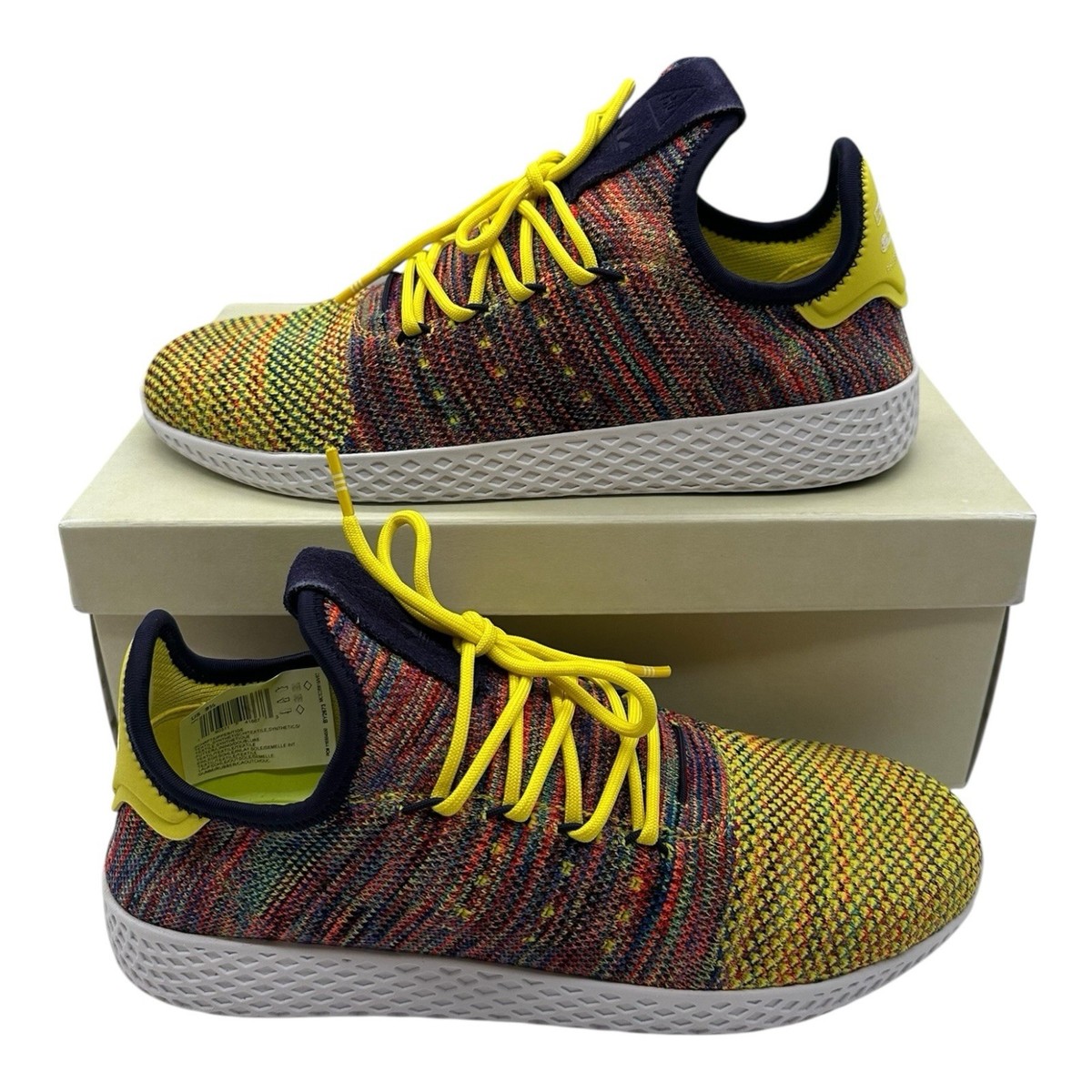 Adidas Pharrell Williams Tennis Hu Shoes Mens Sz 10 Multi-Color