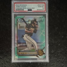 Bowman 2022 Chrome Prospects James Wood #BCP-108 Aqua Refractor /125 PSA 10 RC