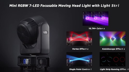 7 LED Bee-Eye Moving Head Wash Beam DMX512 RGBW 350W Stage Spot Light Party Show - Video 1 of 1