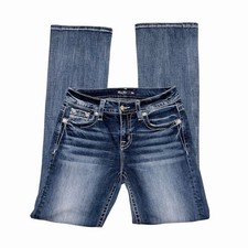 MISS ME WOMEN'S MID-RISE WING POCKET BOOTCUT JEANS, SIZE 28 NWOT