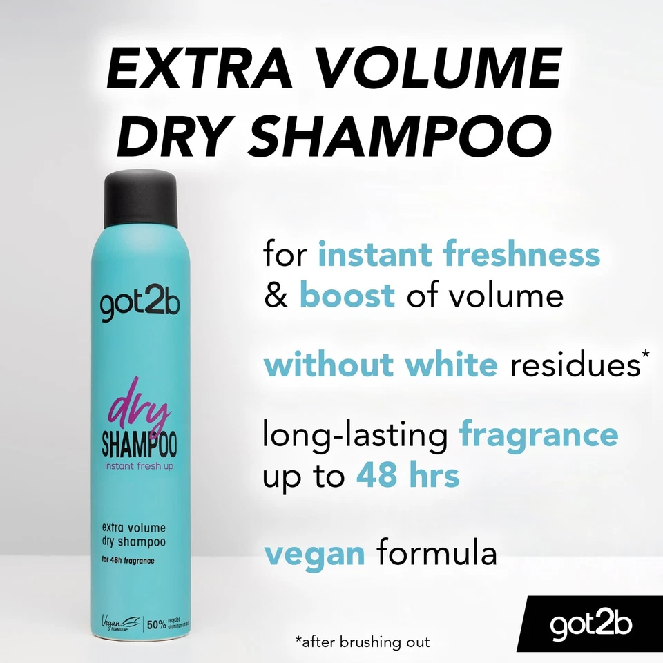 got2b Dry Shampoo Instant Fresh Up Extra Volume 200 ml, Cleans & Refreshes, - Image 2 of 4