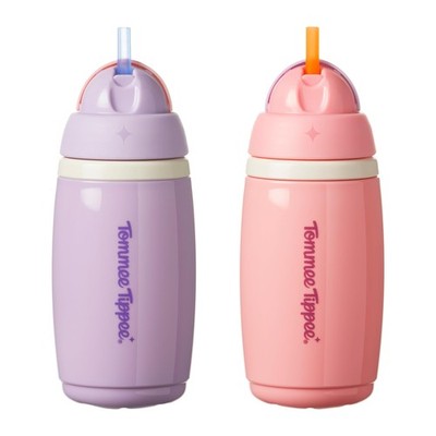 Tommee Tippee Active Straw Isolierter Becher 266 ml, 2 Stück