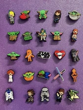 Shoe Charms Star Wars Themed. Set Of 25. Crocs Jibbitz Baby Yoda