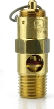 135 PSI Air Compressor Safety Relief Pop off Valve Solid Brass 1/4" Male NPT New