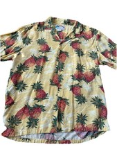Vintage Paradise Found Hawaiian Shirt Sz M Honolulu Pineapple Design Tropical