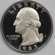 1983 S Clad Proof Washington Quarter UNCIRCULATED