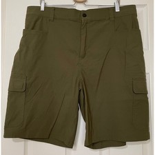 Orvis Mens Olive Green Cargo Shorts Stretch Hiking Outdoor Size 40