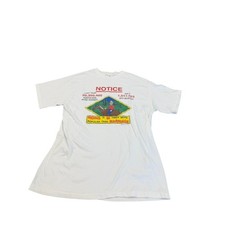 VTG 1992 Hanes Beefy-T Horse Riding Humor Graphic T-Shirt White Mens L READ!!