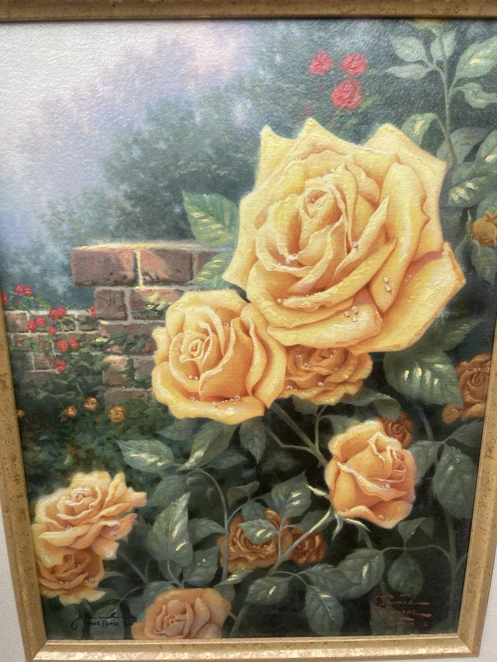 Thomas Kincaid, Limited Edition, Yellow Flower - Image 2 of 4