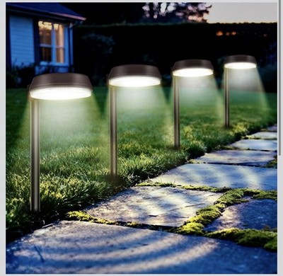 Tall Solar Path Lights for Landscape, Accurate Dark/Light Sensor, Quick Charge