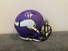 Justin Jefferson Minnesota Vikings 2024 Speed Mini Football Helmet Autographed