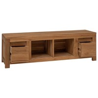 Tv-Schr?Nk 110 X 30 X 35 Cm Natur Massivholz Teak