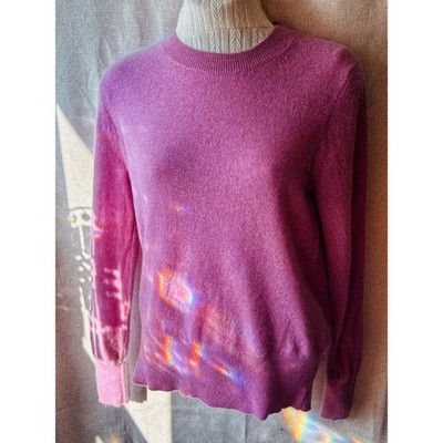   J.Crew Cashmere Pink Orchid Bloom Crewneck Sweater S  