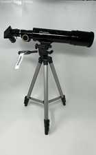 National Geographic Black Silver Science Educational Telescope With Tripod Stand
