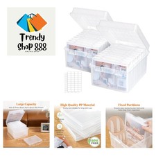 2 Pack Photo Storage Box 5x7 Photo Case, 9 pcs Inner Photo Storage Containers...