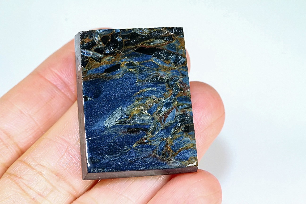 65Ct Blue Fire Golden Bi Color Rectangular Pietersite Facet Namibia ...