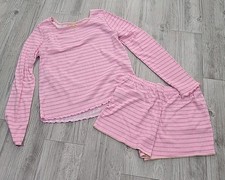 Art Class Girl's Pink Striped Pajamas Size XXL 16/18 
