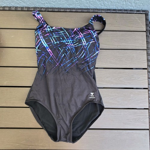 TYR Durafast Women's TRAMONTO Scoop Neck Controlfit Purpl 1 Pc Size 8 New Sample - 第 1/3 張圖片
