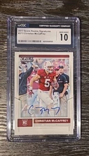POP1 GEM MINT RC AUT0 SCORE Christian McCaffrey 2017 CGC 10