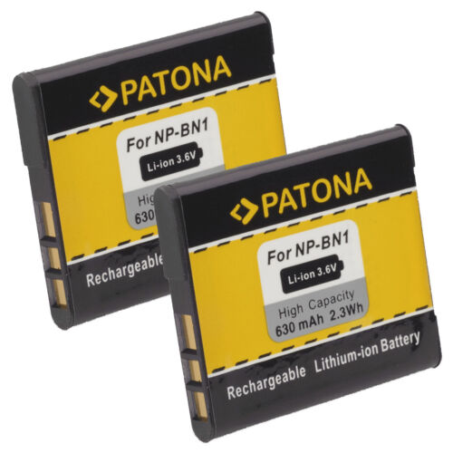 2x Batteria Patona 630mah per Sony NP-BN1 - Afbeelding 1 van 1