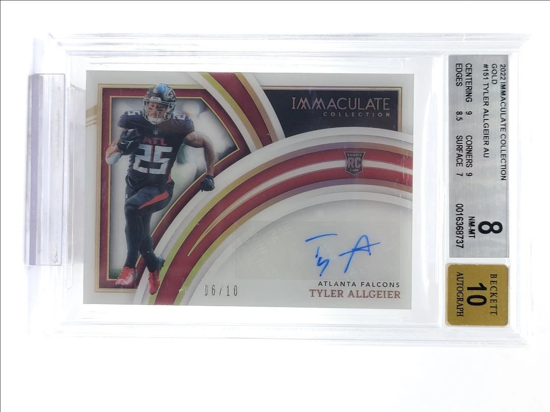 Tyler Allgeier Panini Immaculate Collection #151 Autograph-Gold