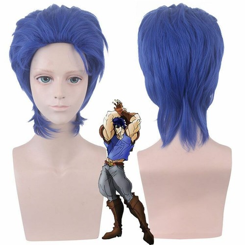 JoJo's Bizarre Adventure Jonathan Joestar Men Short Royal Blue Wig Cosplay Hair | eBay JoJo's Bizarre Adventure Jonathan Joestar Men Short Royal Blue Wig Cosplay Hair | eBay