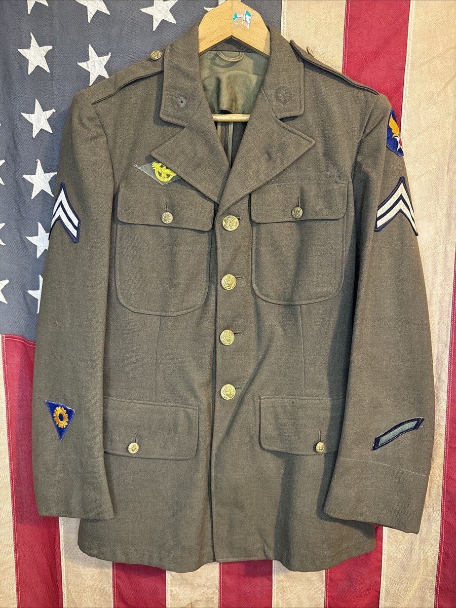 レア品 米軍放出品 US ARMYレディースWWII下士官用制服 上下セット Vintage US Army Enlisted Uniform WW2 Dress Coat Wool Service