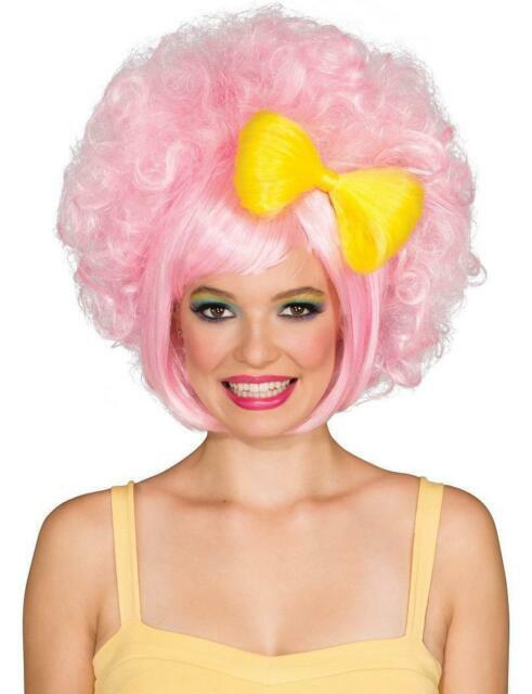 pink 80s wig