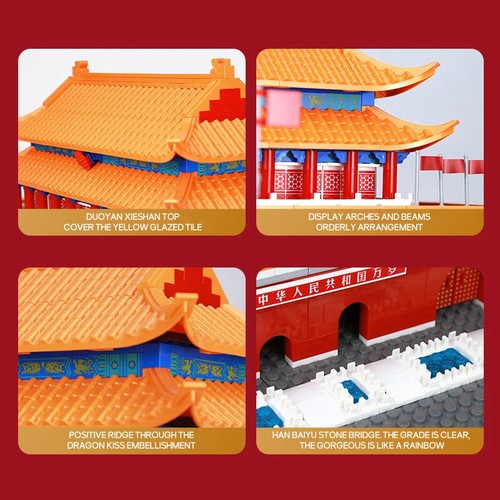 Beijing Tiananmen Square 823PCS Bricks World Architecture Building Blocks Toys - Picture 9 of 20
