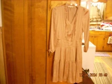 Grade & Gather Smocked Womens SIZE M DRESS - MIDI BRONZE