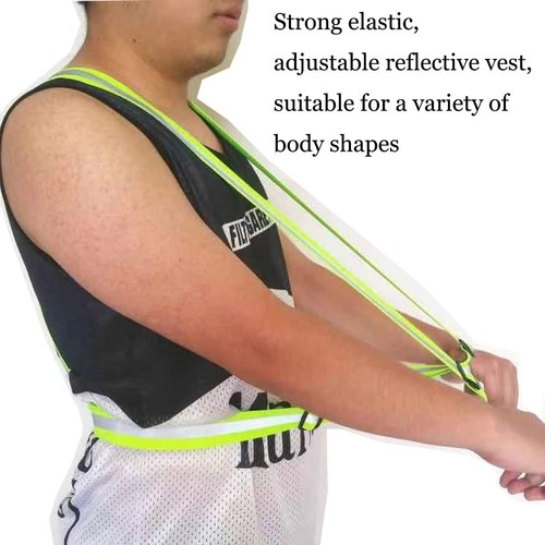 2 Pack High Visibility Reflective Vest for Running Nighttime Biking Dog Walking - Picture 4 of 4