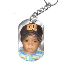 PERSONALIZED GIFT PHOTO Dog Tag Charm or keychain.