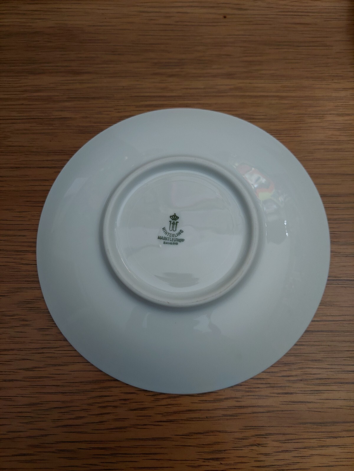 Vintage Winterling Marktleuthen Bavaria Tea Trio Set Burgundy / Gold